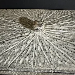 1990s Vintage Carved Wood Box With Lid Gray White & Black -Chairish Shop 1990s vintage carved wood box with lid gray white and black 8505 scaled