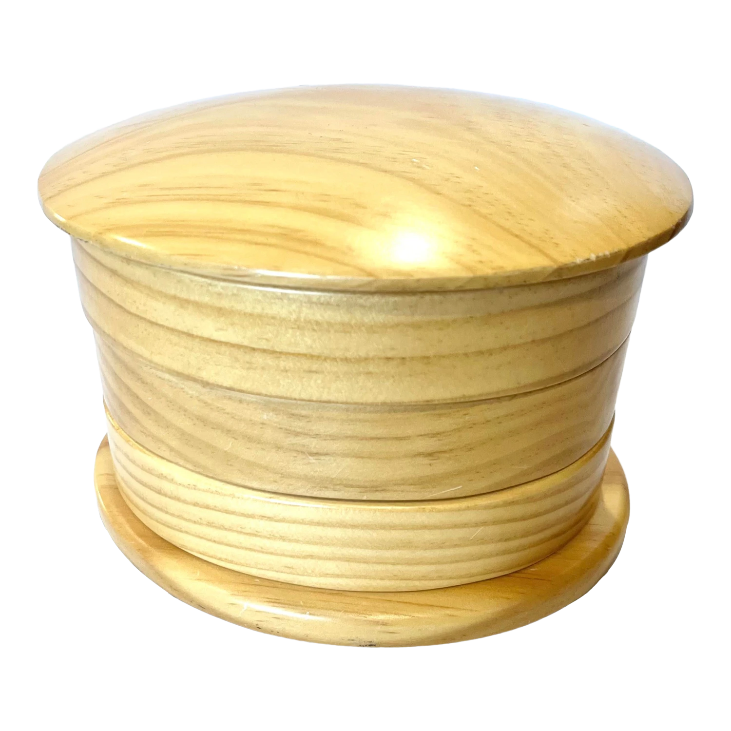 1990s Wooden Vintage Oval Jewelry Box/Container 1 1990s Wooden Vintage Oval Jewelry Box/Container