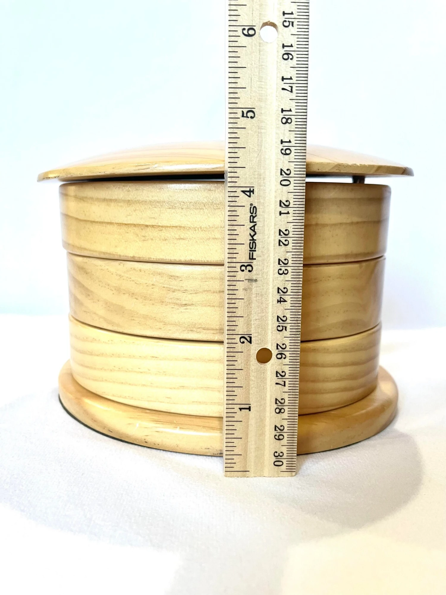 1990s Wooden Vintage Oval Jewelry Box/Container 8 1990s Wooden Vintage Oval Jewelry Box/Container - Image 8