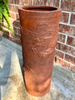 19th Century Antique China Dragonware Tokoname Yixing Stoneware Zisha Clay Dragon Handmade Umbrella Stand 18 19th Century Antique China Dragonware Tokoname Yixing Stoneware Zisha Clay Dragon Handmade Umbrella Stand -Chairish Shop 19th century antique china dragonware tokoname yixing stoneware zisha clay dragon handmade umbrella stand 7291 scaled