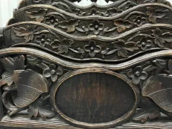 19th Century Antique German Or Swiss Black Forest Hand Carved 3 Section Foliate Canterbury With Handle 16 19th Century Antique German Or Swiss Black Forest Hand Carved 3 Section Foliate Canterbury With Handle -Chairish Shop 19th century antique german or swiss black forest hand carved 3 section foliate canterbury with handle 9868 scaled