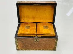 19th Century Tortoise Shell Grain And Greek Key Tea Caddy. Boule, Georgian -Chairish Shop 19th century tortoise shell grain and greek key tea caddy boule georgian 9431