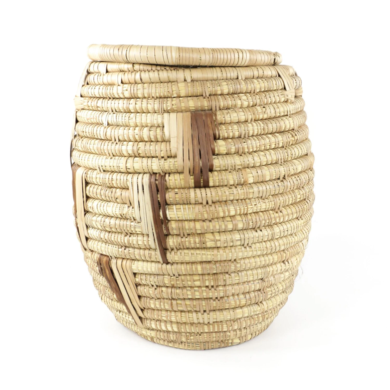 African Lidded Coiled Basket 2 African Lidded Coiled Basket - Image 2