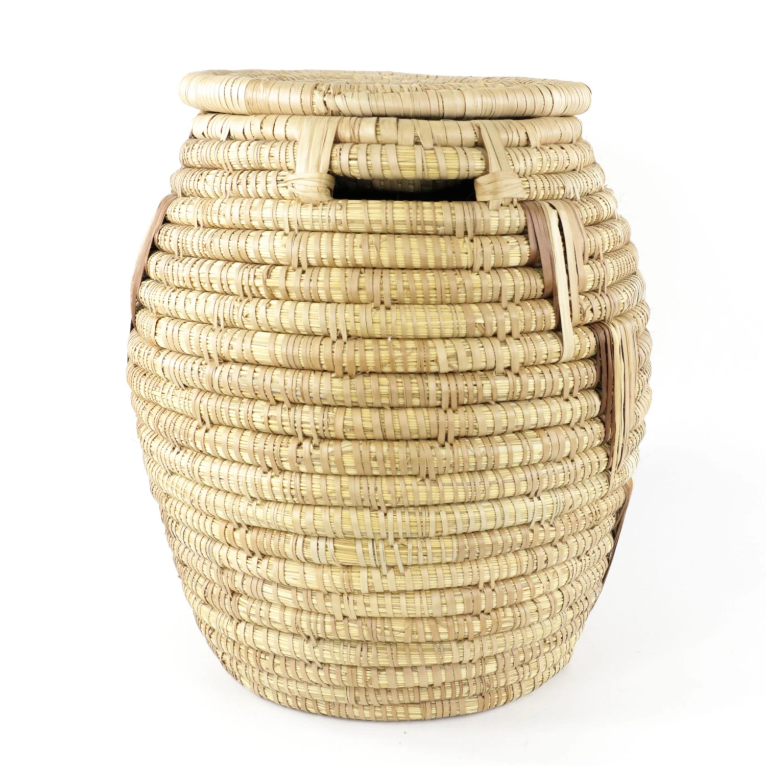 African Lidded Coiled Basket 3 African Lidded Coiled Basket - Image 3