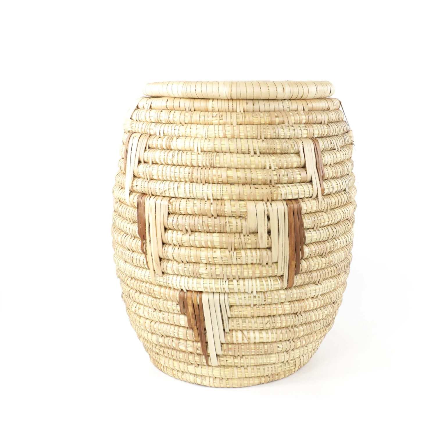 African Lidded Coiled Basket 9 African Lidded Coiled Basket - Image 9