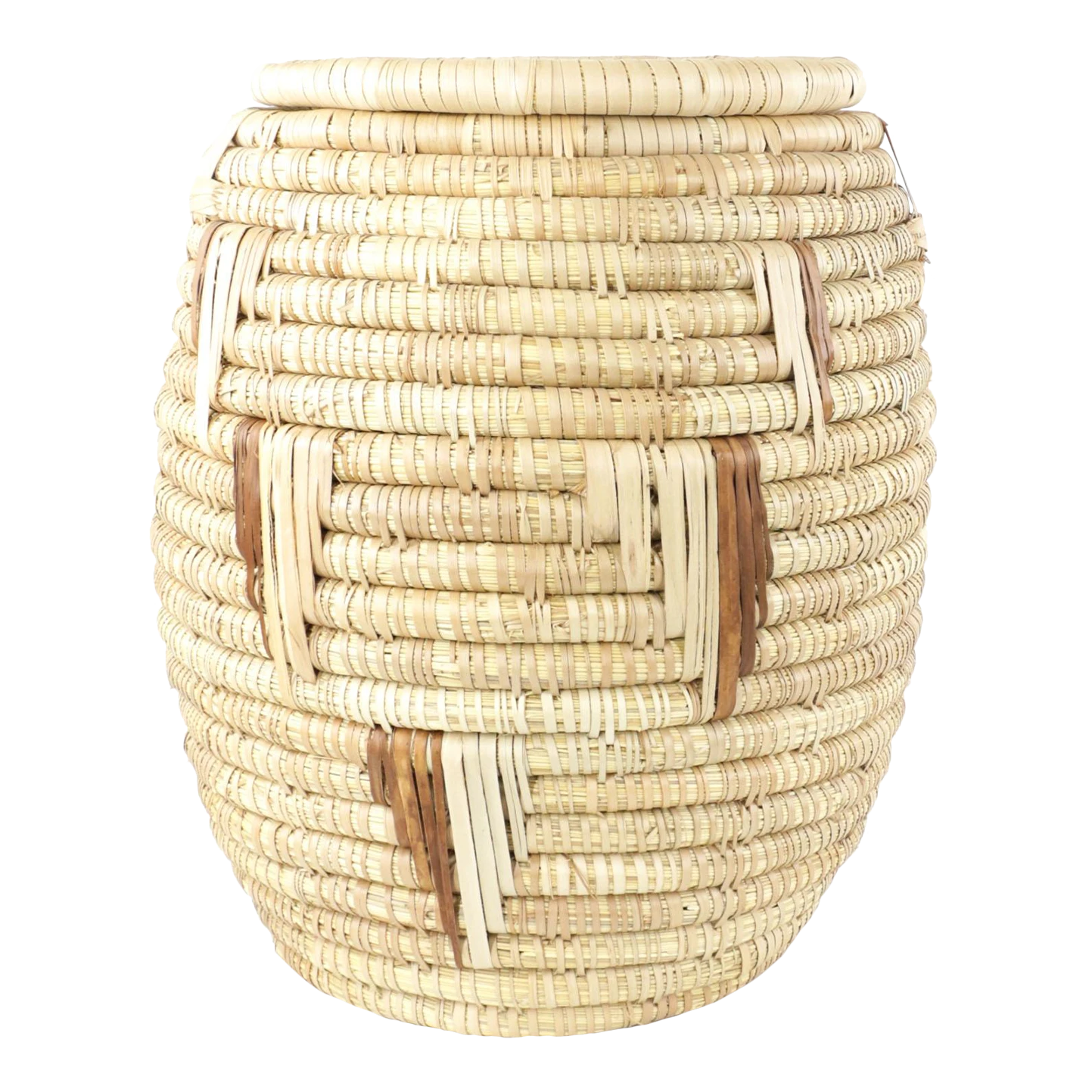 African Lidded Coiled Basket 1 African Lidded Coiled Basket