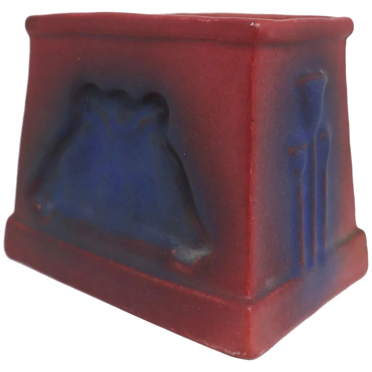American Van Briggle Pottery Mulberry And Blue Glazed Desk Brochure Holder 10 American Van Briggle Pottery Mulberry And Blue Glazed Desk Brochure Holder - Image 10