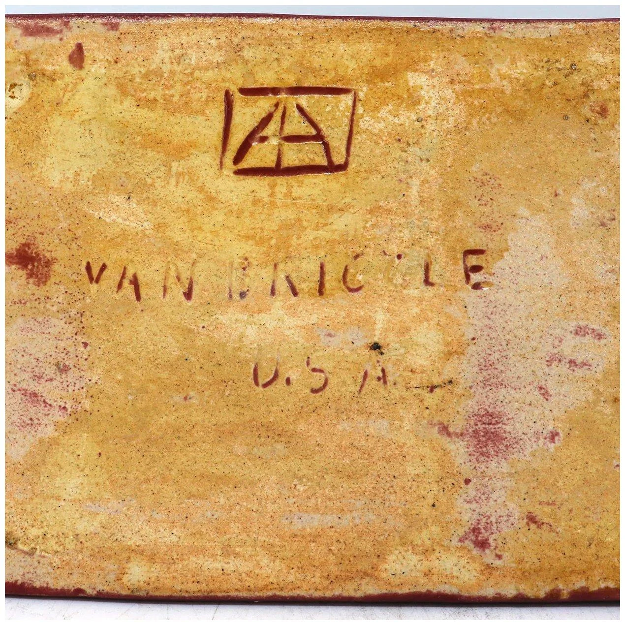 American Van Briggle Pottery Mulberry And Blue Glazed Desk Brochure Holder 9 American Van Briggle Pottery Mulberry And Blue Glazed Desk Brochure Holder - Image 9