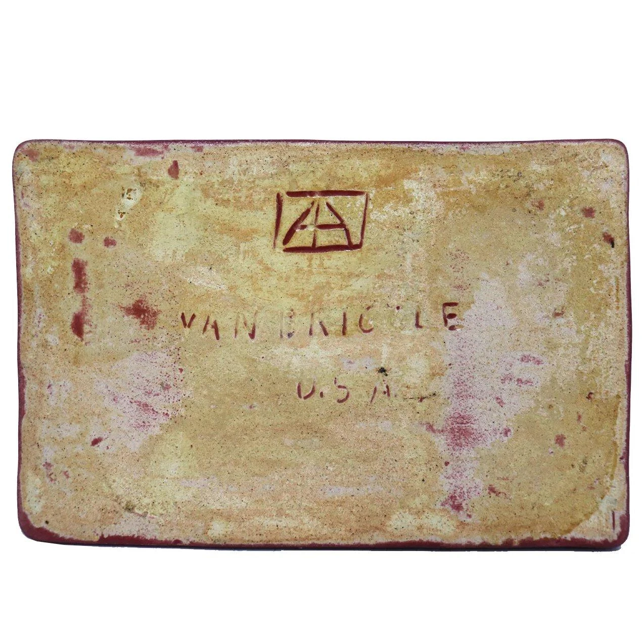 American Van Briggle Pottery Mulberry And Blue Glazed Desk Brochure Holder 7 American Van Briggle Pottery Mulberry And Blue Glazed Desk Brochure Holder - Image 7