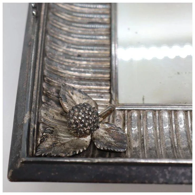 American Victorian Silverplate And Mirror Square Bride's Basket 9 American Victorian Silverplate And Mirror Square Bride's Basket - Image 9