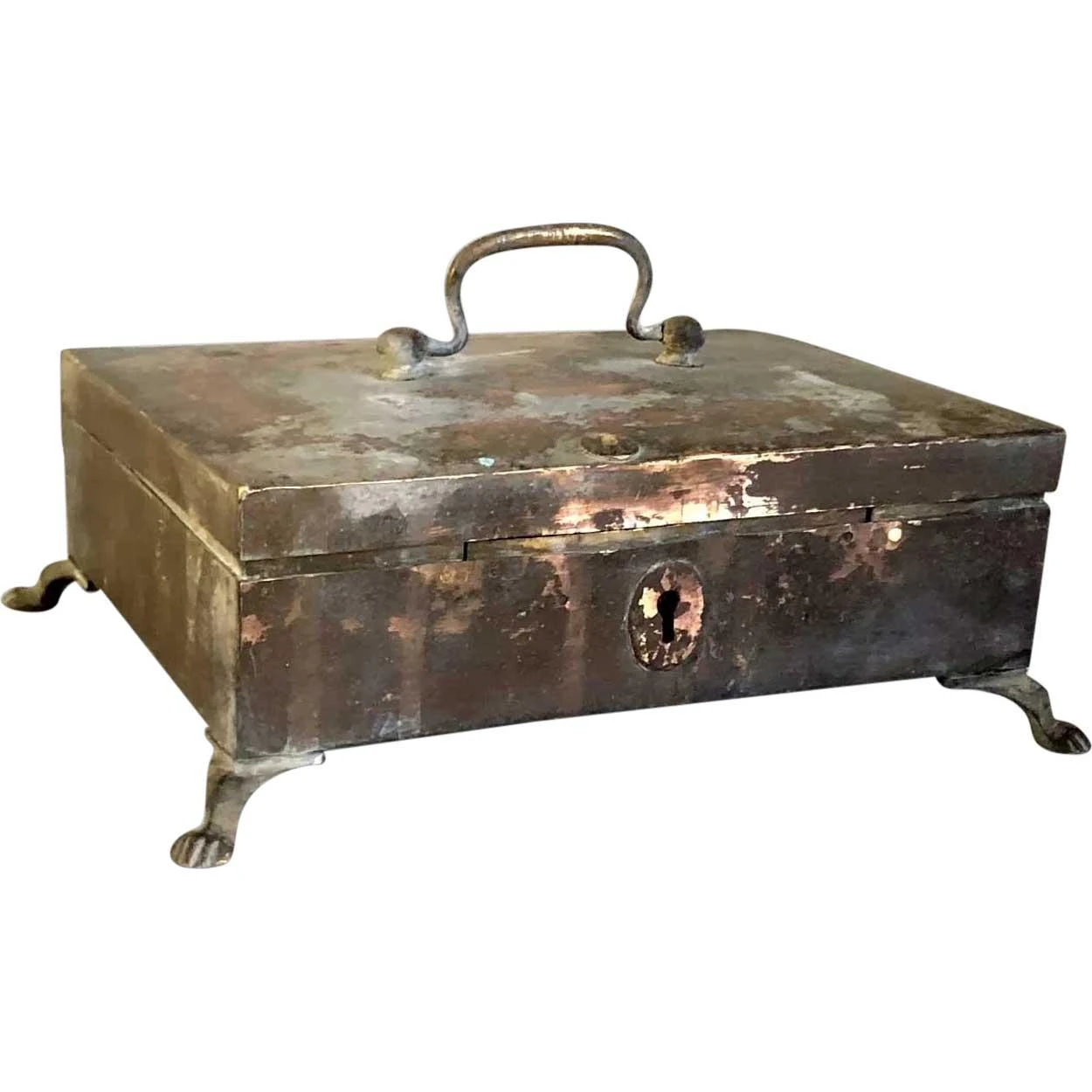 Anglo Indian Regency Patinated Brass Desk Box 9 Anglo Indian Regency Patinated Brass Desk Box - Image 9