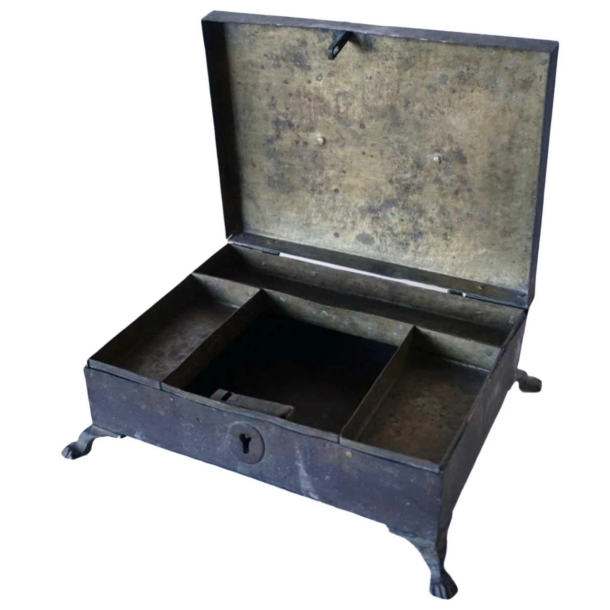 Anglo Indian Regency Patinated Brass Desk Box 6 Anglo Indian Regency Patinated Brass Desk Box - Image 6