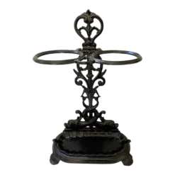 Antique 19c English Georgian Style Umbrella Stand In Cast Iron Umbrella Holder