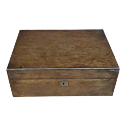 Antique 19th Century Victorian Birdseye Maple Traveling Writing Slope Box