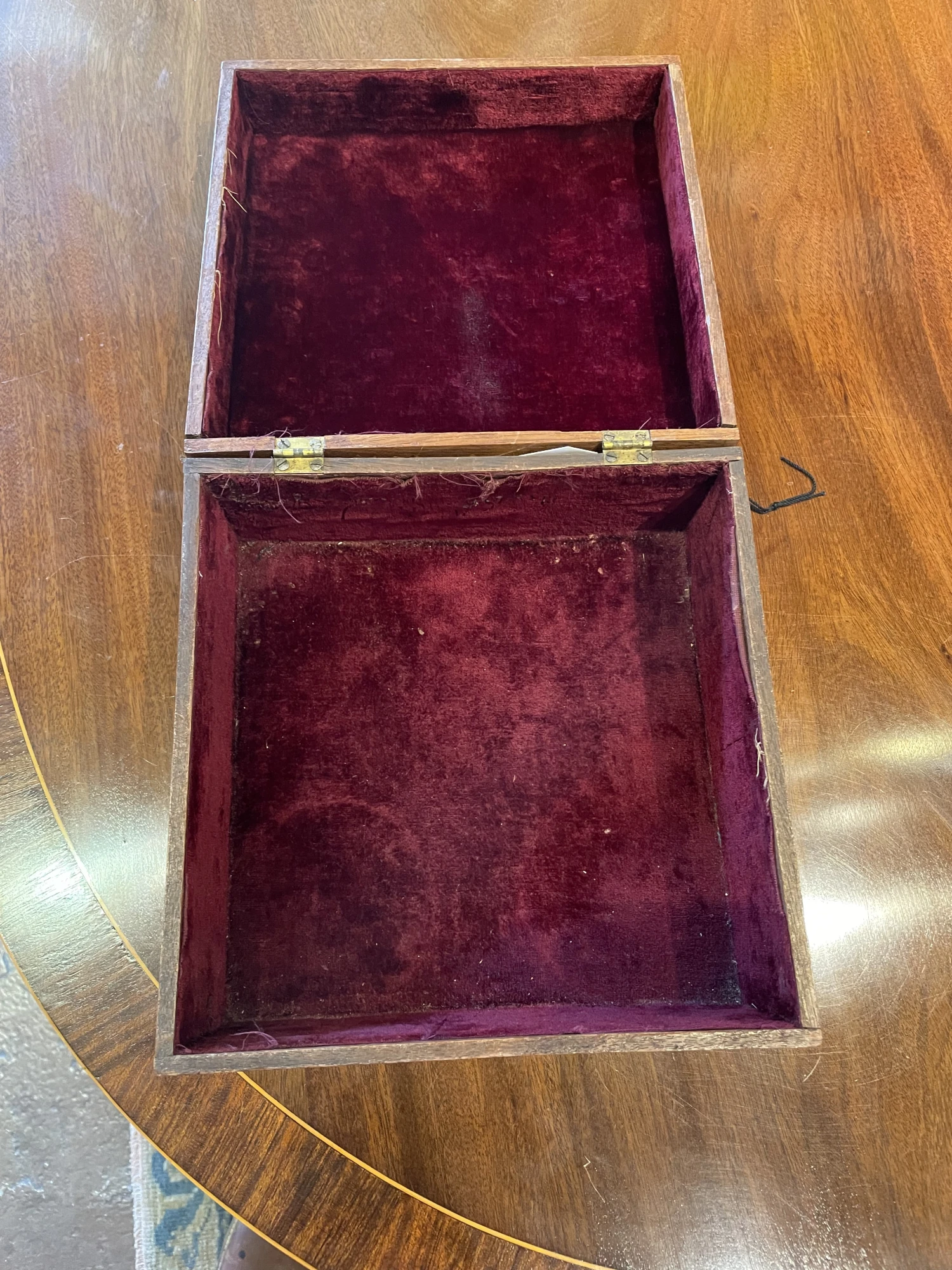 Antique 19th Century Wooden Box Inlaid 7 Antique 19th Century Wooden Box Inlaid - Image 7