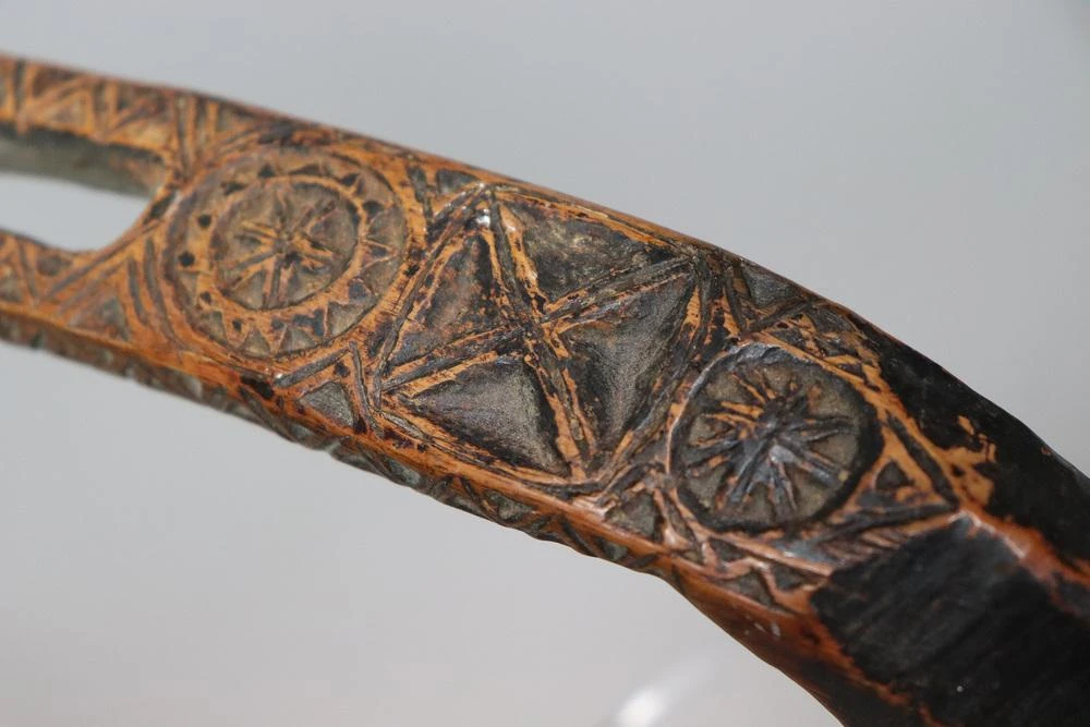 Antique Afghanistan Hand-Carved Hook Nuristan, 1890s 7 Antique Afghanistan Hand-Carved Hook Nuristan, 1890s - Image 7