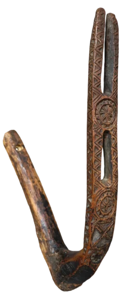Antique Afghanistan Hand-Carved Hook Nuristan, 1890s