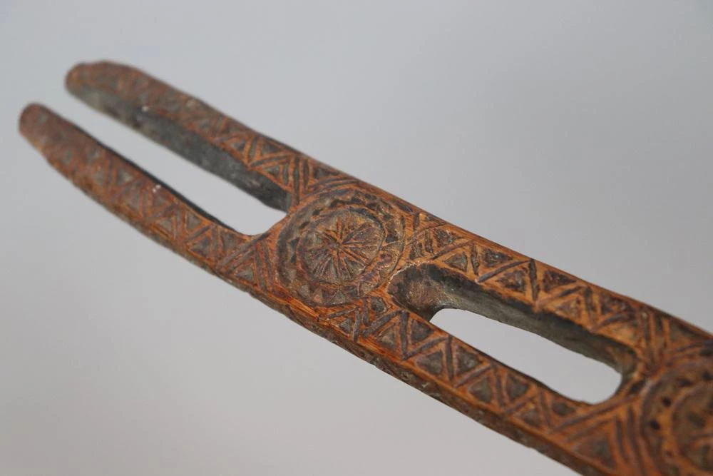 Antique Afghanistan Hand-Carved Hook Nuristan, 1890s 8 Antique Afghanistan Hand-Carved Hook Nuristan, 1890s - Image 8