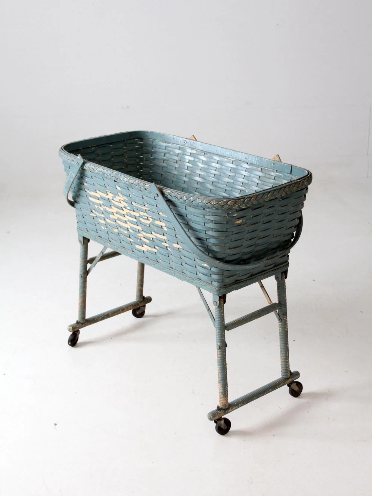 Antique Basket With Legs 3 Antique Basket With Legs - Image 3