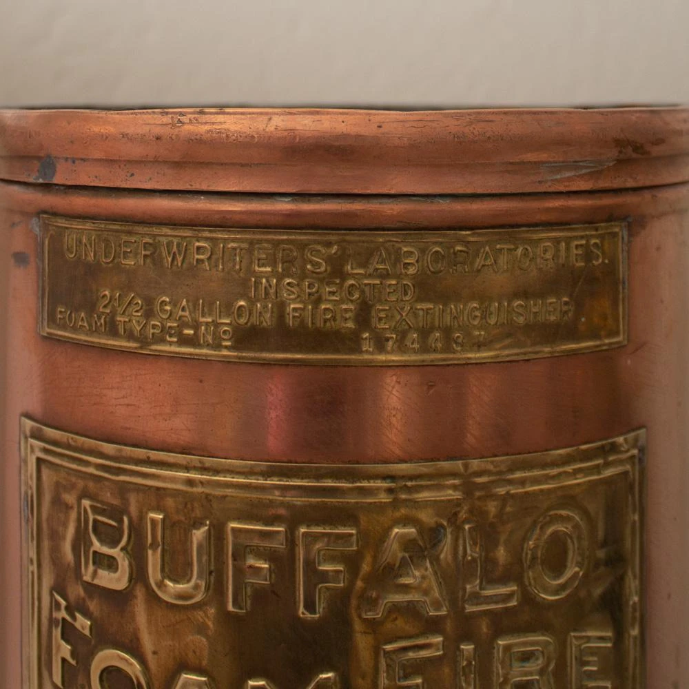 Antique Brass And Copper Buffalo Fire Extinguisher Umbrella Stand 6 Antique Brass And Copper Buffalo Fire Extinguisher Umbrella Stand - Image 6