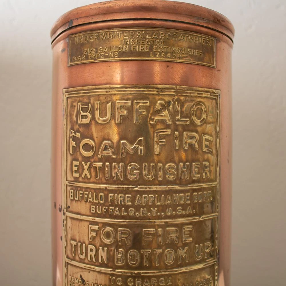 Antique Brass And Copper Buffalo Fire Extinguisher Umbrella Stand 2 Antique Brass And Copper Buffalo Fire Extinguisher Umbrella Stand - Image 2