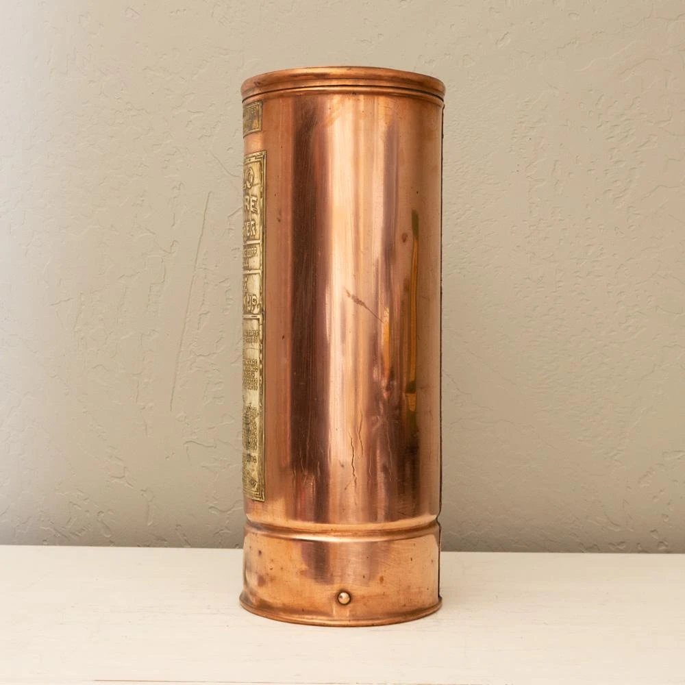 Antique Brass And Copper Buffalo Fire Extinguisher Umbrella Stand 8 Antique Brass And Copper Buffalo Fire Extinguisher Umbrella Stand - Image 8