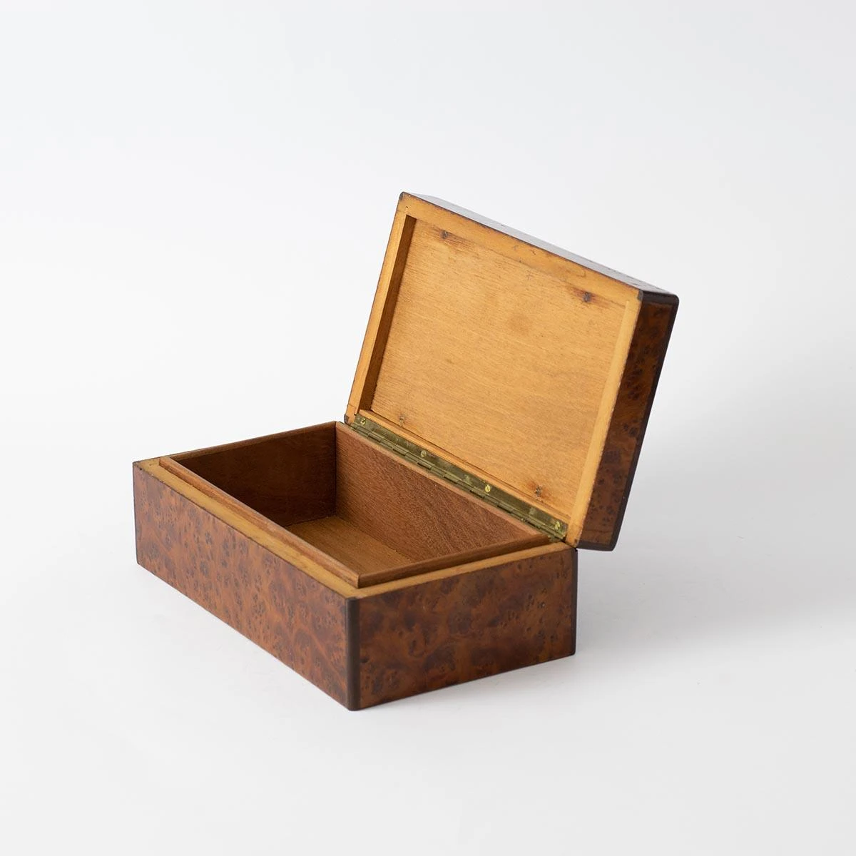 Antique Burl Wood Box, 1920s 6 Antique Burl Wood Box, 1920s - Image 6