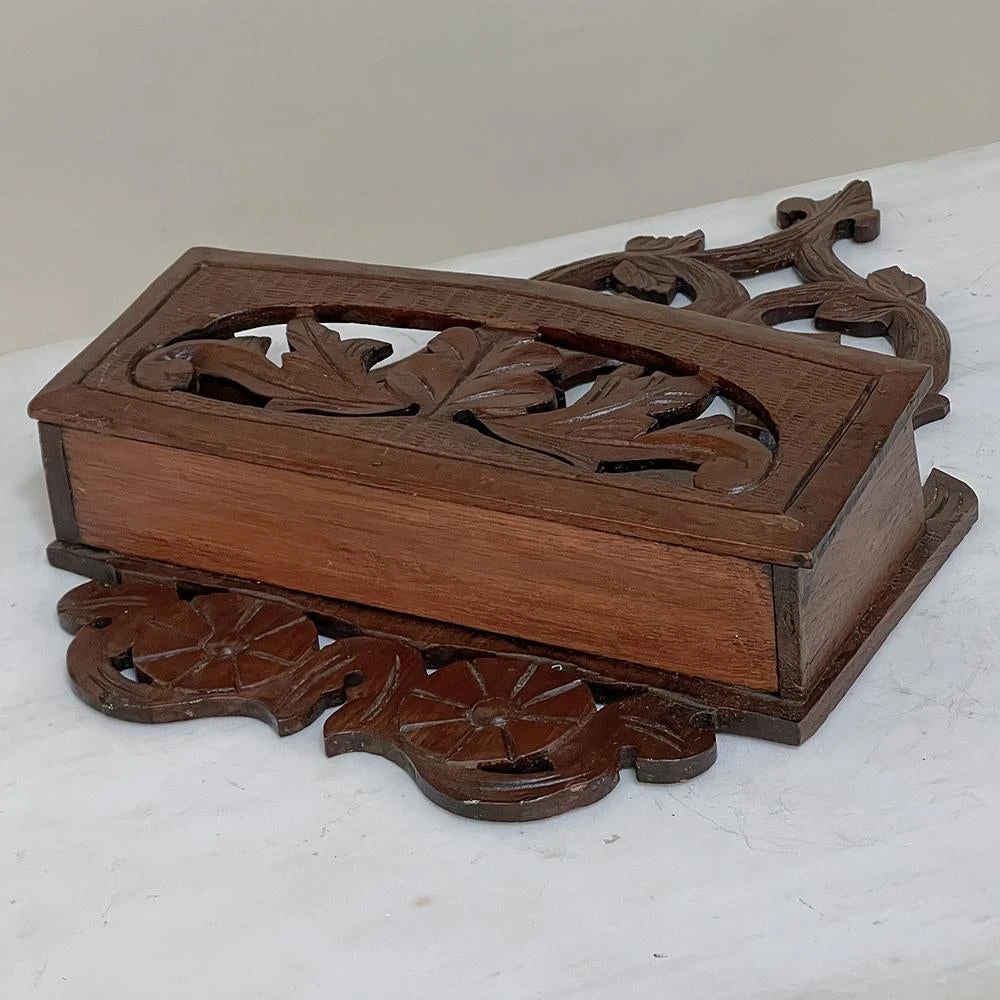 Antique Carved French Wall-Mounted Letter Holder 7 Antique Carved French Wall-Mounted Letter Holder - Image 7