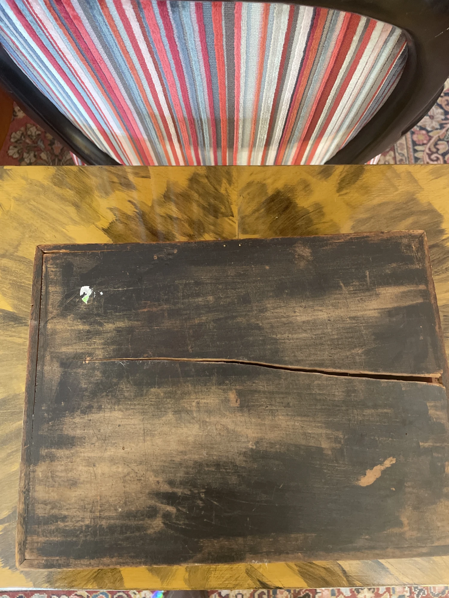 Antique Chinese Export Chinoiserie Black Lacquer Box 6 Antique Chinese Export Chinoiserie Black Lacquer Box - Image 6