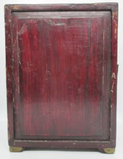 Antique Chinese Locking Wooden Vanity Box Chest With Carved Jade Brass Accent -Chairish Shop antique chinese locking wooden vanity box chest with carved jade brass accent 9057