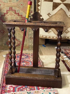 Antique Circa 1860 English Bobbin Twist Carved Stick Stand -Chairish Shop antique circa 1860 english bobbin twist carved stick stand 4146