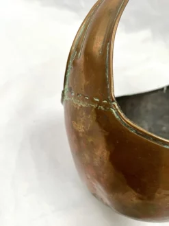 Antique Copper Basket W/Dovetail Crimped Seams 19 Antique Copper Basket W/Dovetail Crimped Seams -Chairish Shop antique copper basket wdovetail crimped seams 3511