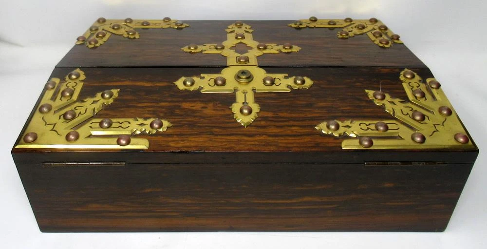 Antique Coromandel Writing Slope Box Casket 10 Antique Coromandel Writing Slope Box Casket - Image 10