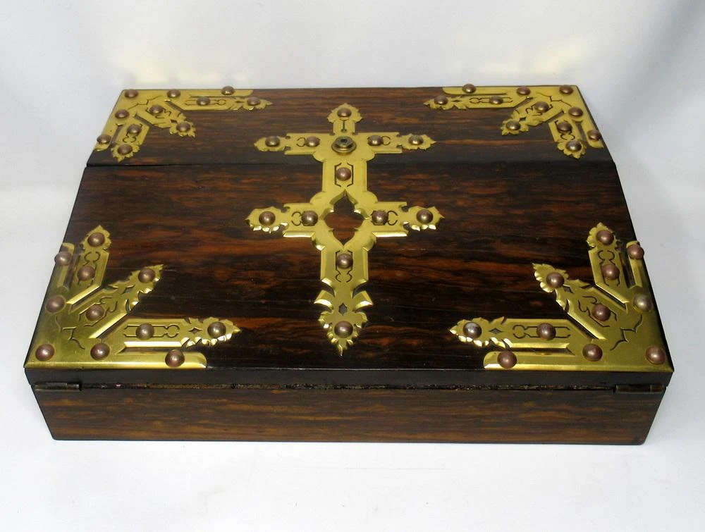 Antique Coromandel Writing Slope Box Casket 9 Antique Coromandel Writing Slope Box Casket - Image 9