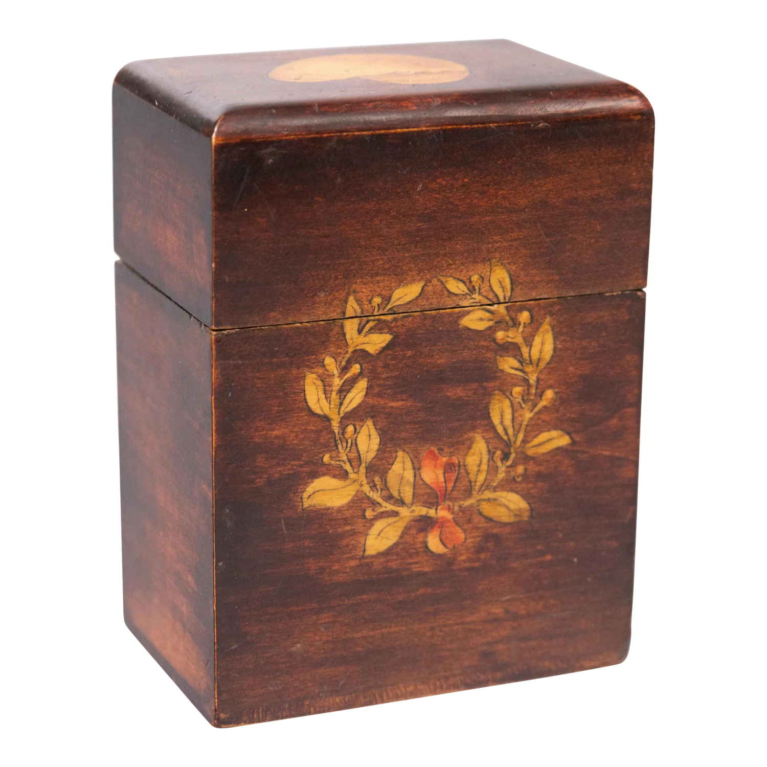 Antique English Sheraton Style Mahogany Playing Cards Box 1 Antique English Sheraton Style Mahogany Playing Cards Box