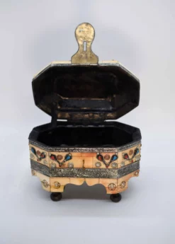 Antique Etched With Henna Bone Trinket Box With Enameled Turquoise -Chairish Shop antique etched with henna bone trinket box with enameled turquoise 1327 scaled