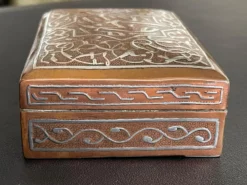 Antique Islamic Silver Calligraphy & Damascened Copper Jewelry Box 17 Antique Islamic Silver Calligraphy & Damascened Copper Jewelry Box -Chairish Shop antique islamic silver calligraphy and damascened copper jewelry box 1302 scaled