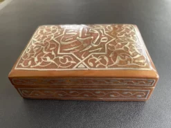 Antique Islamic Silver Calligraphy & Damascened Copper Jewelry Box 16 Antique Islamic Silver Calligraphy & Damascened Copper Jewelry Box -Chairish Shop antique islamic silver calligraphy and damascened copper jewelry box 8418 scaled