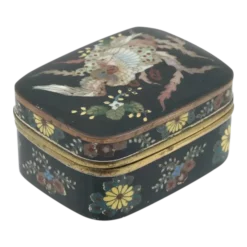 Antique Japanese Meiji Enameled Kogo Incense Box