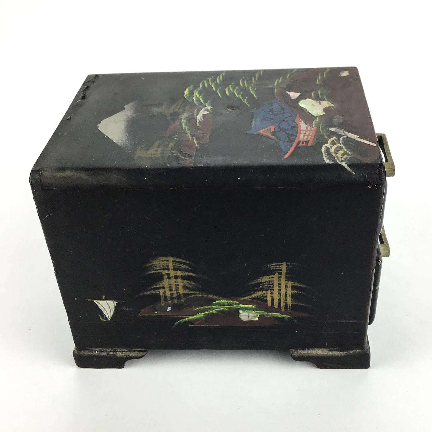 Antique Japanese Wood Miniature Jewelry Box 8 Antique Japanese Wood Miniature Jewelry Box - Image 8