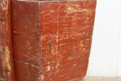 Antique Painted Red Wooden Basket 15 Antique Painted Red Wooden Basket -Chairish Shop antique painted red wooden basket 0701