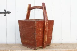 Antique Painted Red Wooden Basket 16 Antique Painted Red Wooden Basket -Chairish Shop antique painted red wooden basket 2042
