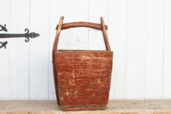Antique Painted Red Wooden Basket 19 Antique Painted Red Wooden Basket -Chairish Shop antique painted red wooden basket 8689