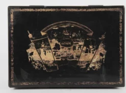 Chairish Shop -Chairish Shop antique rectangular black and gold lacquer chinese export tea caddy box 1372