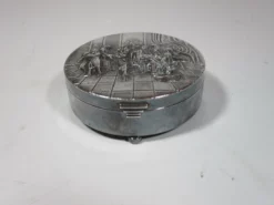 Antique Silver-Plated Round Repousse Box, Made In Denmark 15 Antique Silver-Plated Round Repousse Box, Made In Denmark -Chairish Shop antique silver plated round repousse box made in denmark 6576