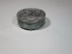 Antique Silver-Plated Round Repousse Box, Made In Denmark 14 Antique Silver-Plated Round Repousse Box, Made In Denmark -Chairish Shop antique silver plated round repousse box made in denmark 8459