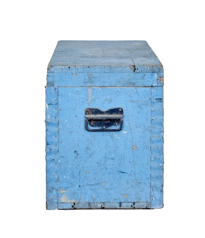 Antique Swedish Tool Box In Painted Pine 6 Antique Swedish Tool Box In Painted Pine - Image 6