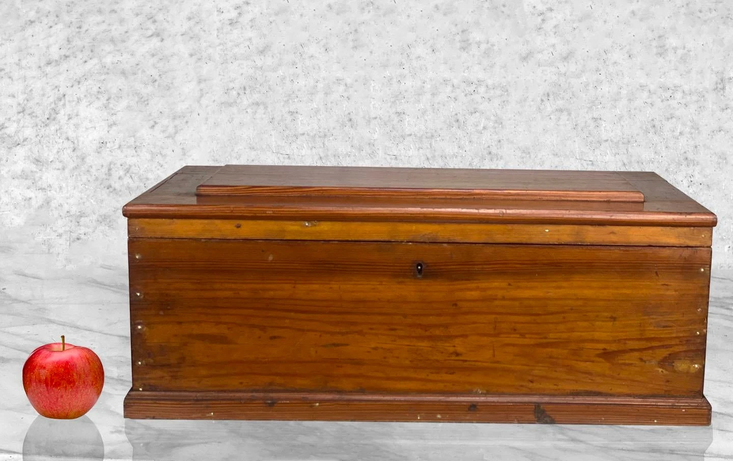 Antique Traditional Farmhouse Pine Wood Tool Box Machinist Chest 2 Antique Traditional Farmhouse Pine Wood Tool Box Machinist Chest - Image 2