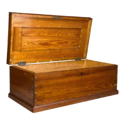 Antique Traditional Farmhouse Pine Wood Tool Box Machinist Chest