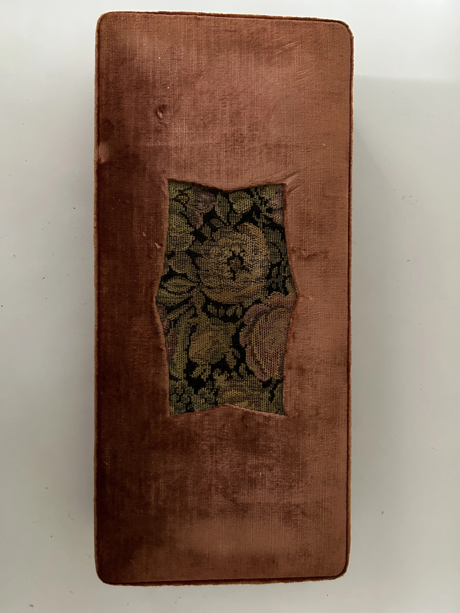 Antique Velvet Vanity Jewelry Box Made In Italy 4 Antique Velvet Vanity Jewelry Box Made In Italy - Image 4